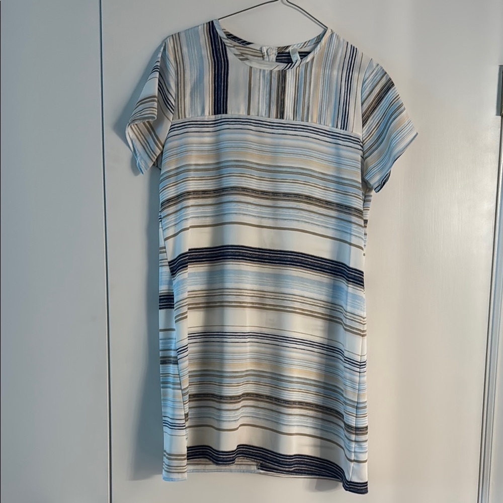 Striped Blue and White Dress